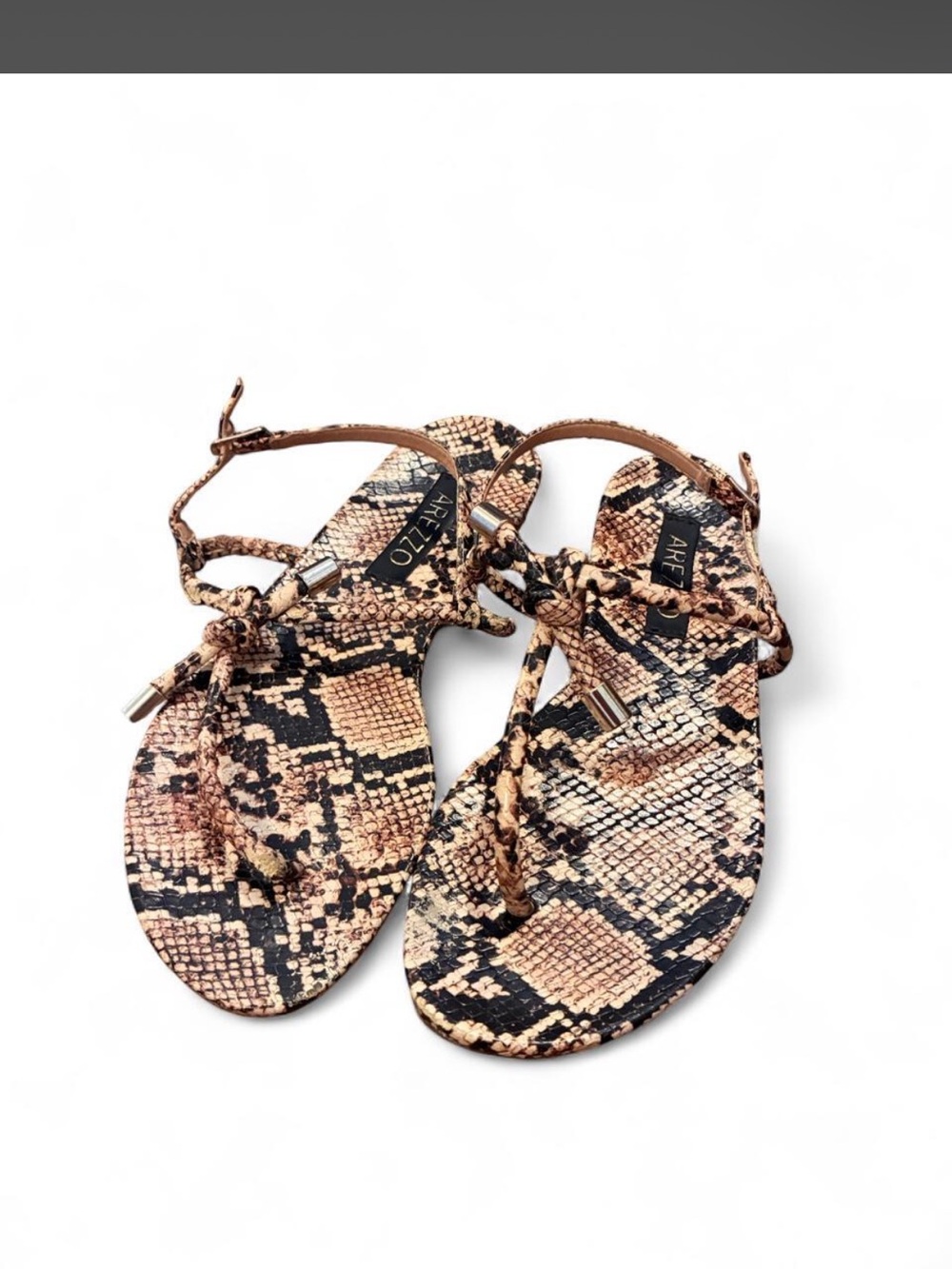 AREZZO- snake print sandals- Size : 35Br.